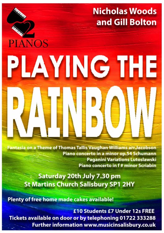 Playing the rainbow: Two Pianos play concertos and two piano works