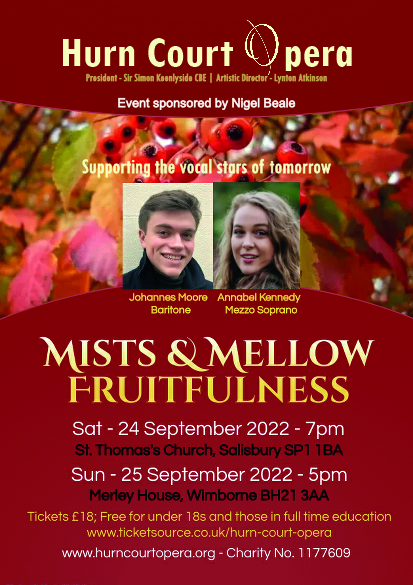 Mists and Mellow Fruitfulness - vocal recital