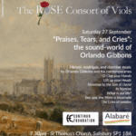 "Praises, Tears, and Cries": the sound-world of Orlando Gibbons